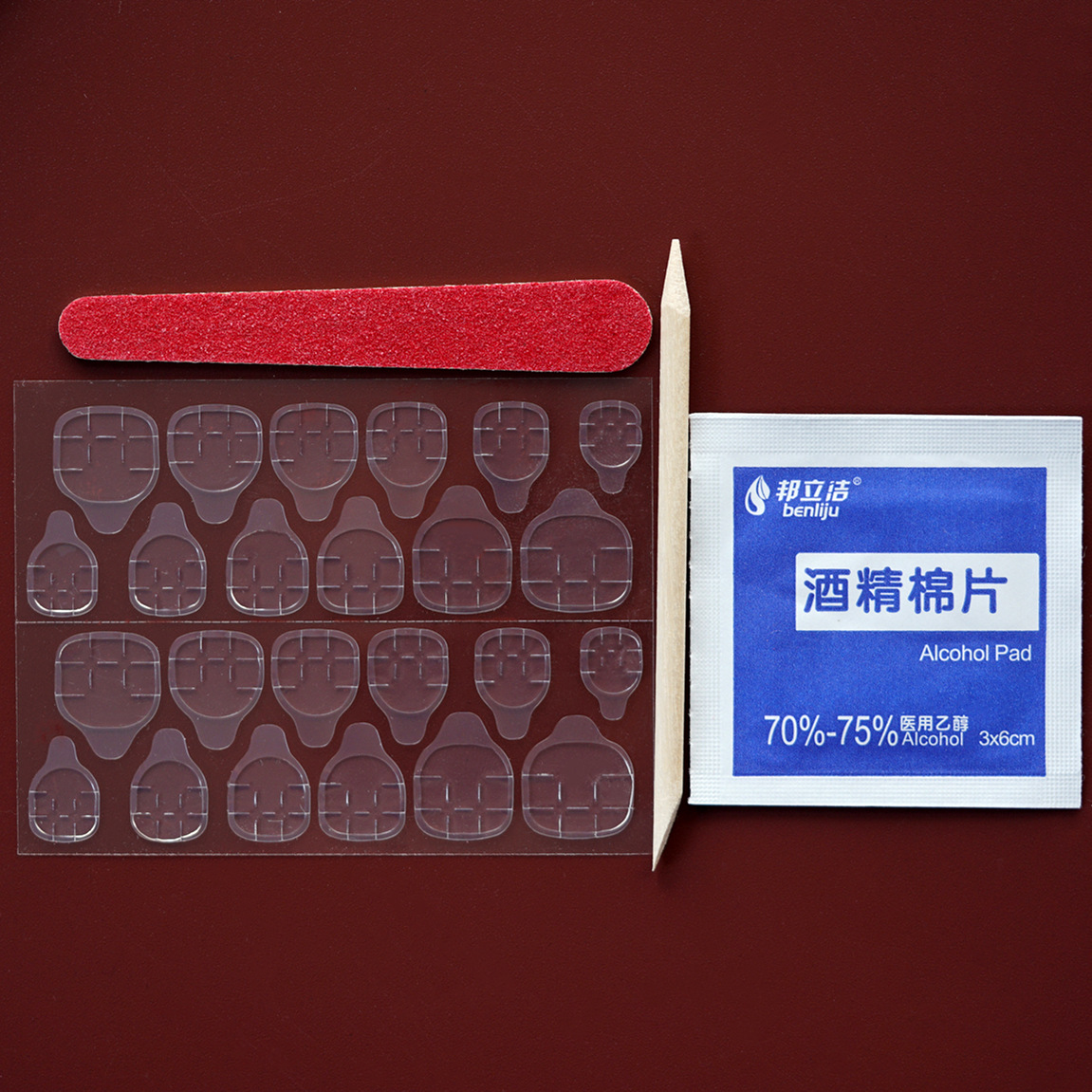 Nail Kit Finished Nail Beauty Accessories Jelly Glue Nail File Alcohol Pad Fake Nails