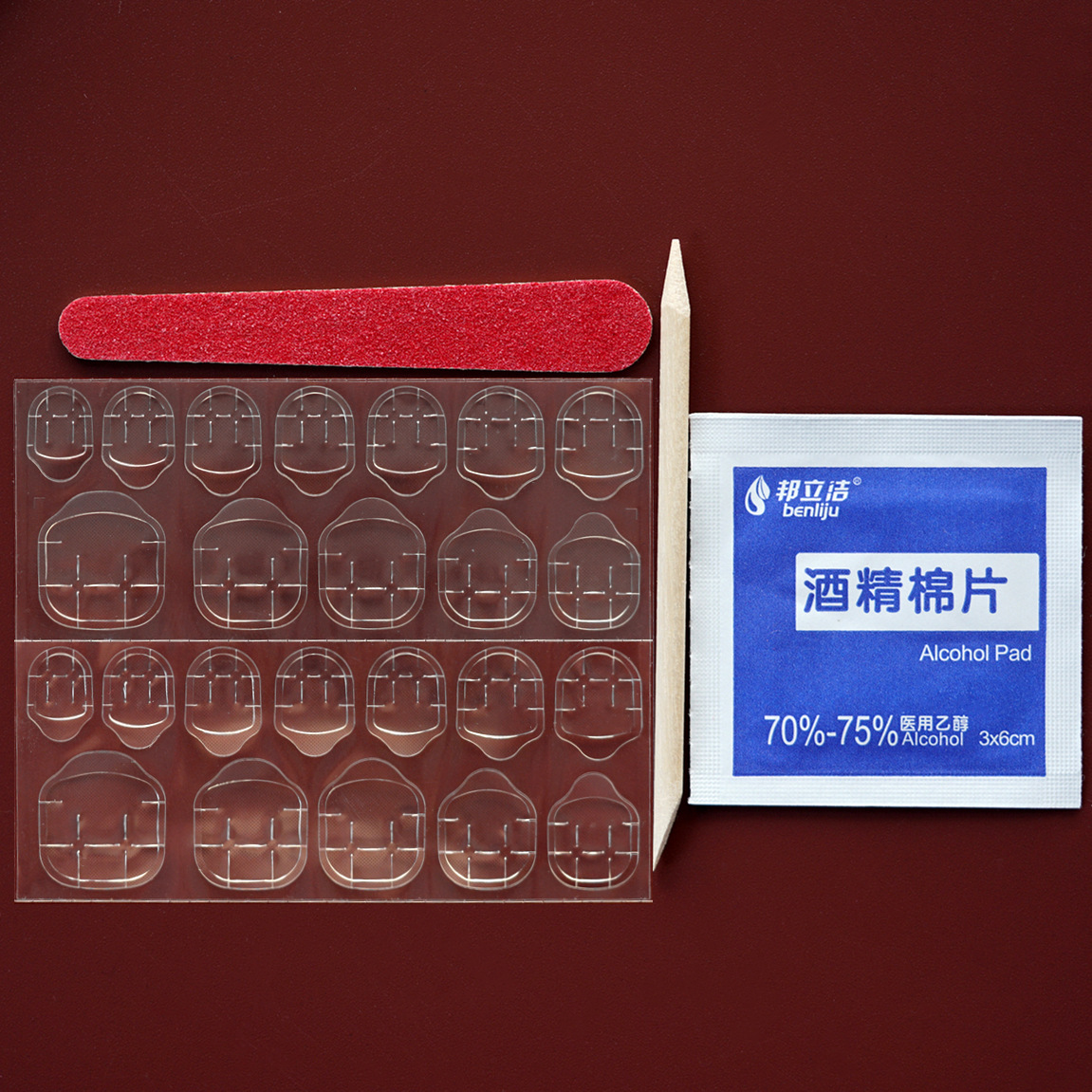 Nail Kit Finished Nail Beauty Accessories Jelly Glue Nail File Alcohol Pad Fake Nails