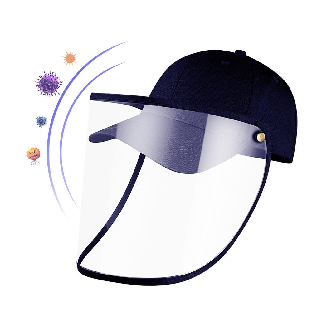 Anti-Droplet Transparent Hat Advertising Custom Isolation Protective Caps Female Sunshade Peaked Cap Men Wholesale