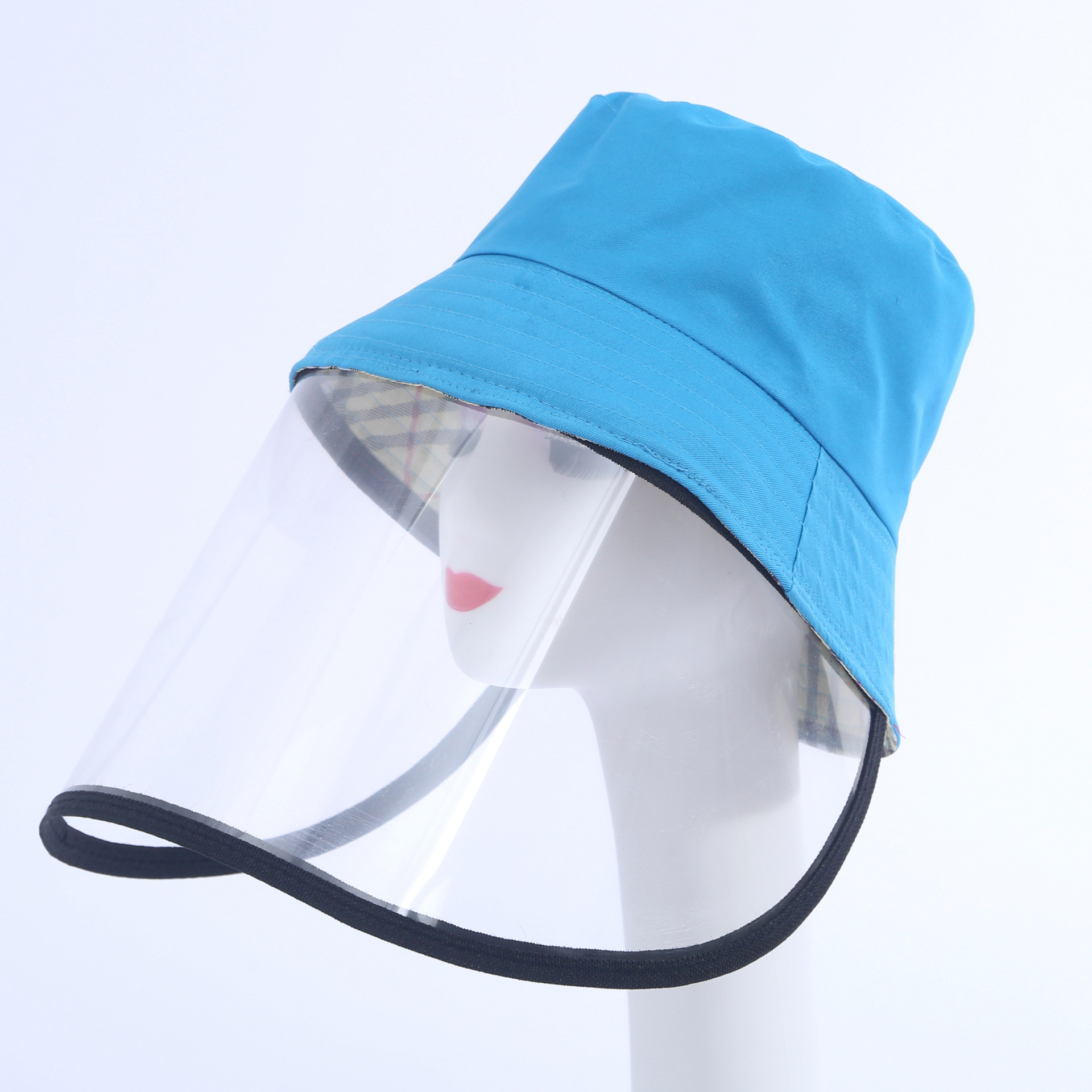 Anti Spitting Anti-Droplet Bucket Hat Full Face Protective Mask For Men Sun-Proof Bucket Hat Bucket Hat Anti-droplet Cap