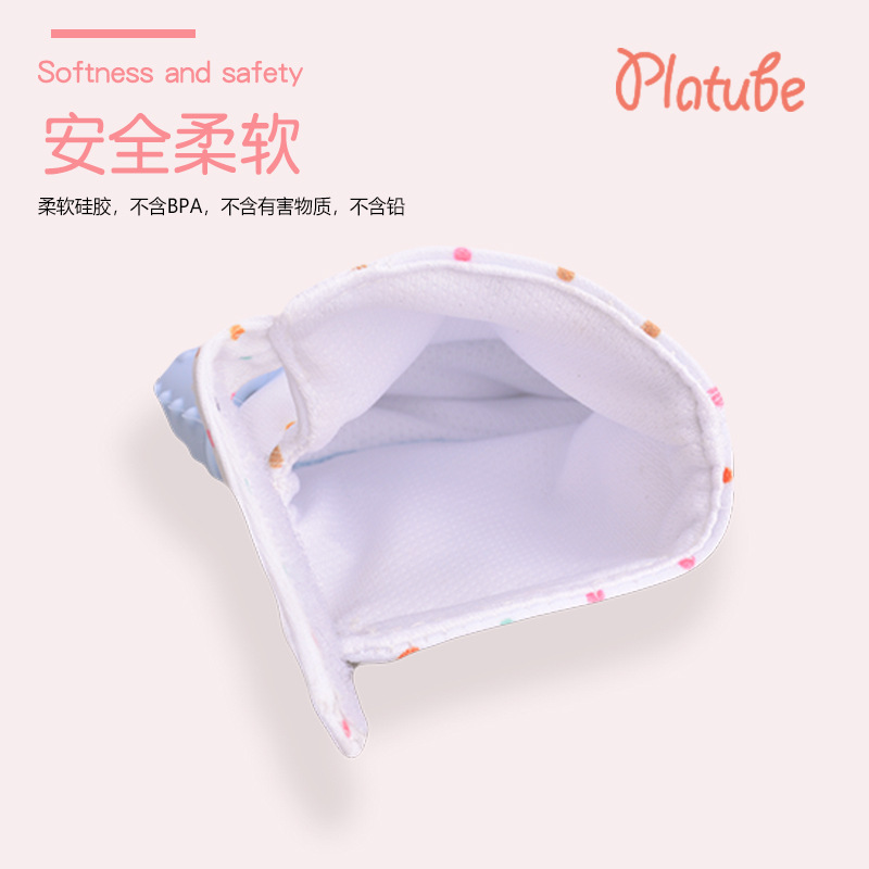 Amazon Hot Baby Gloves Teether Children&#039;s Silicone Molar Baby Anti-Bite Rubber Toys Maternal and Child Supplies