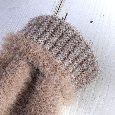 Knitting Wool Gloves Women&#039;s Winter Warm Korean Style Cute Thickening Plush Student Japanese Style Soft Girl Five-Finger Touch Screen Sub-Finger