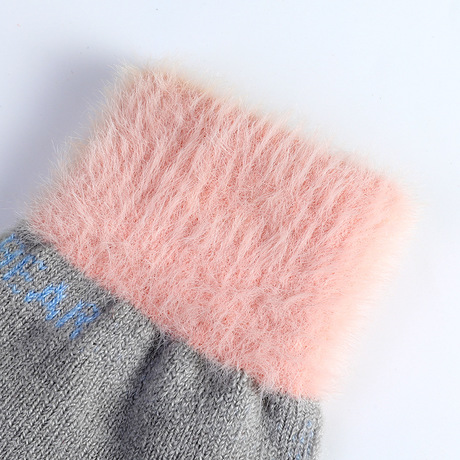 Knitting Wool Gloves Children&#039;s Knitted Korean-Style Cute Cartoon Boys and Girls Warm Autumn and Winter Baby Child Gloves