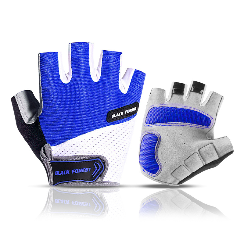 Summer Amazon Outdoor Men&#039;s and Women&#039;s Sports Anti-Slip Fitness Weightlifting Bicycle Half-Finger Gloves for Riding Customization