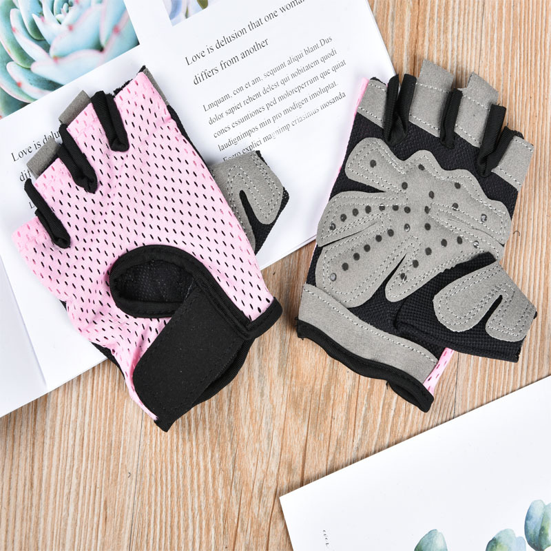 Half-Finger Nylon Gloves Wholesale Sportivo Outdoor Gym Cycling Gloves Palm Protection Factory Direct Sales