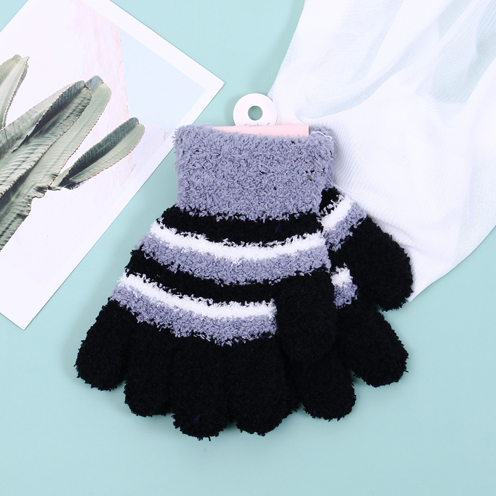 Boys and Girls Gloves Children&#039;s Five Finger Full Finger Winter Thermal Knitting Cute Child Student Toddler and Baby Full Finger