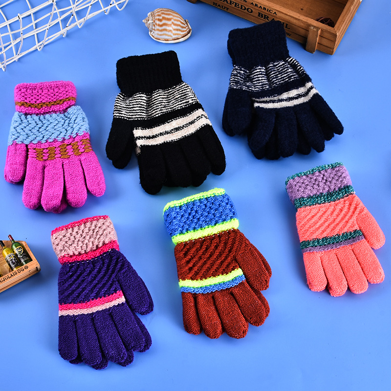 Factory in Stock Winter Gloves Men&#039;s Cold-Proof Warm Gloves Knitted Knitting Wool Gloves Outdoor Gloves Source Wholesale