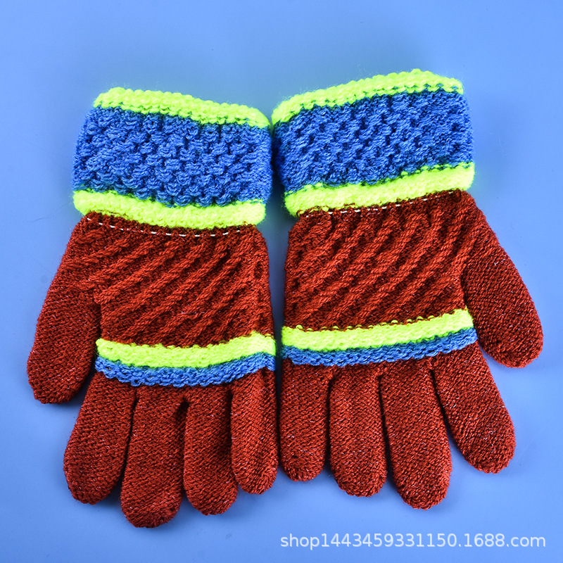 Factory in Stock Winter Gloves Men&#039;s Cold-Proof Warm Gloves Knitted Knitting Wool Gloves Outdoor Gloves Source Wholesale