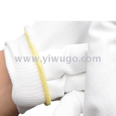 White Yarn and White PU gloves with wear resistance, oil resistance, slip resistance, labor protection, mechanical processing site handling