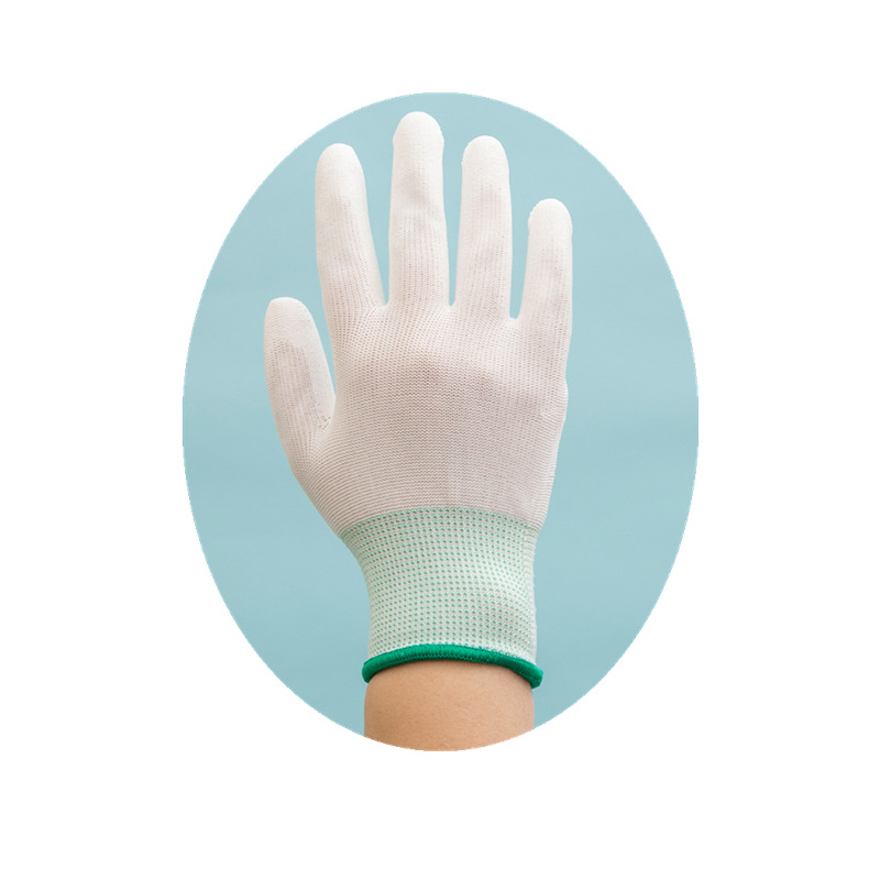 Gloves Knitted Rubber Gloves Yarn Glove Coated Finger Pu Coated Palm Rubber Coated Gloves Rubber Gloves PU Gloves