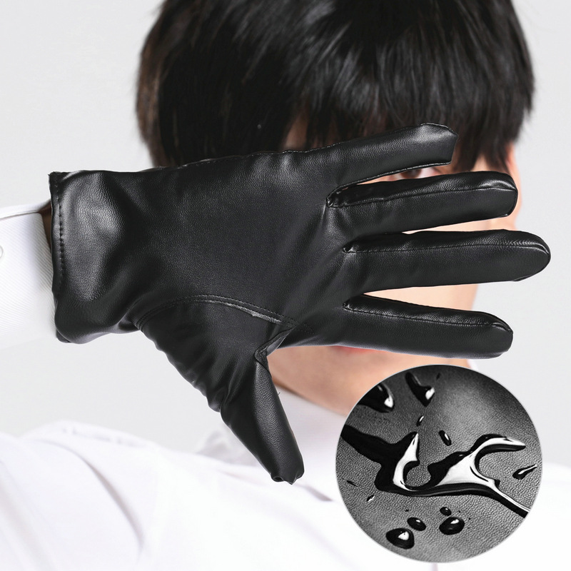  Winter Warm Waterproof Touch Screen Pu Gloves Female Riding Motorcycle Gift Stall Wholesale Leather Gloves
