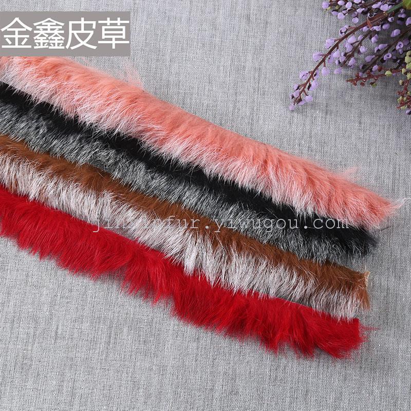 Rabbit wool fur gloves hat cuff wrapping strip