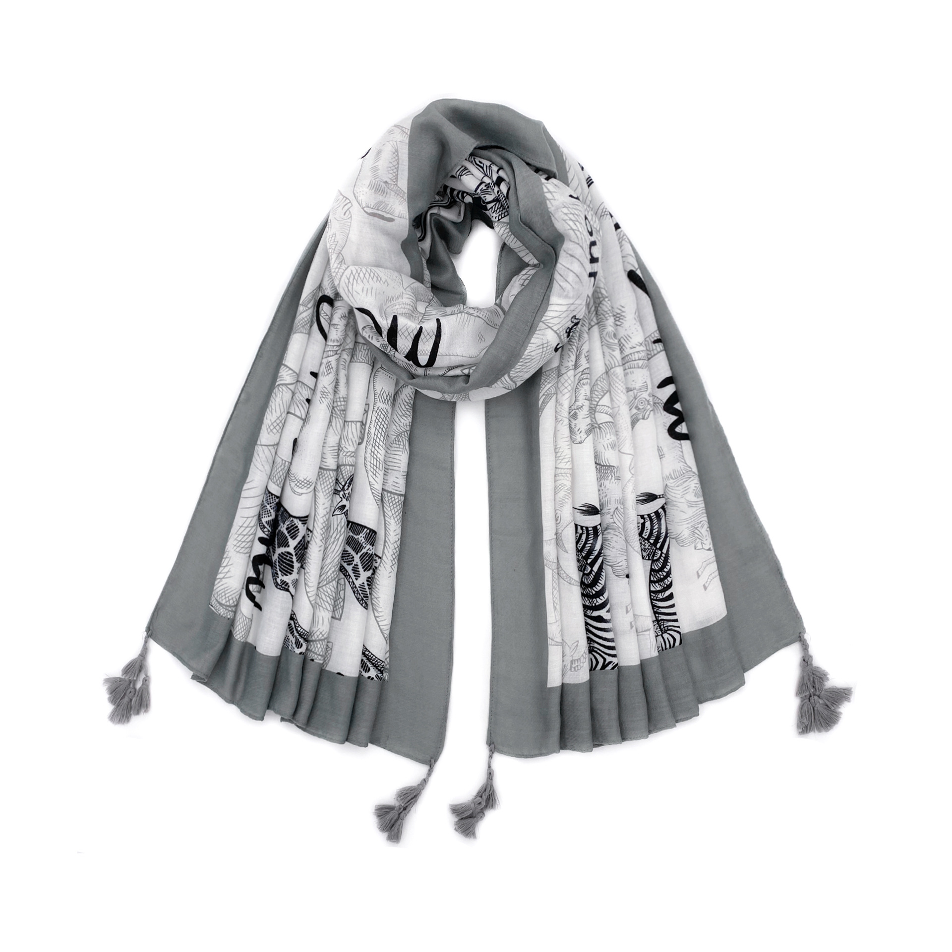 African Scarf Original Animal Series Cotton and Linen Ethnic Print Scarf European and American Silk Scarf Shawl Factory Direct Sales