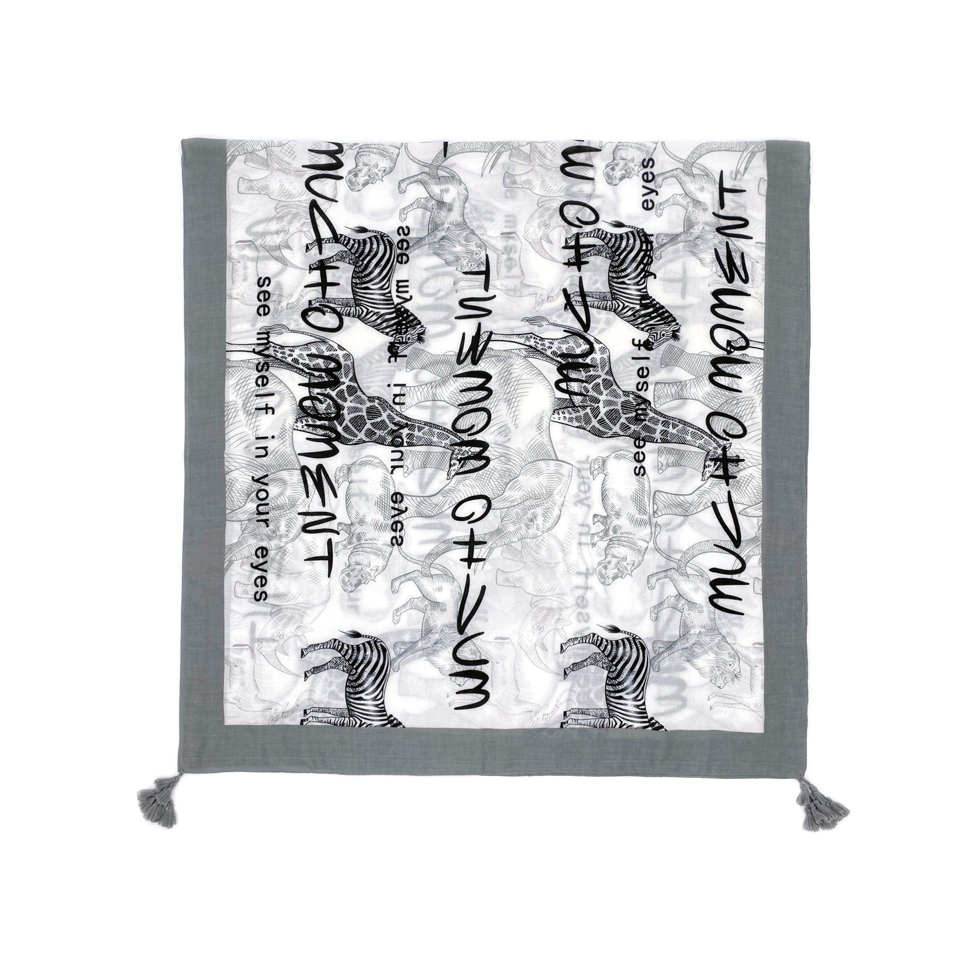 African Scarf Original Animal Series Cotton and Linen Ethnic Print Scarf European and American Silk Scarf Shawl Factory Direct Sales