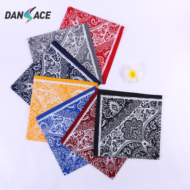 58cm New Pure Cotton Paisley Large Kerchief Cycling Headscarf Outdoor Sports Scarf Ethnic Style Bandana Headband