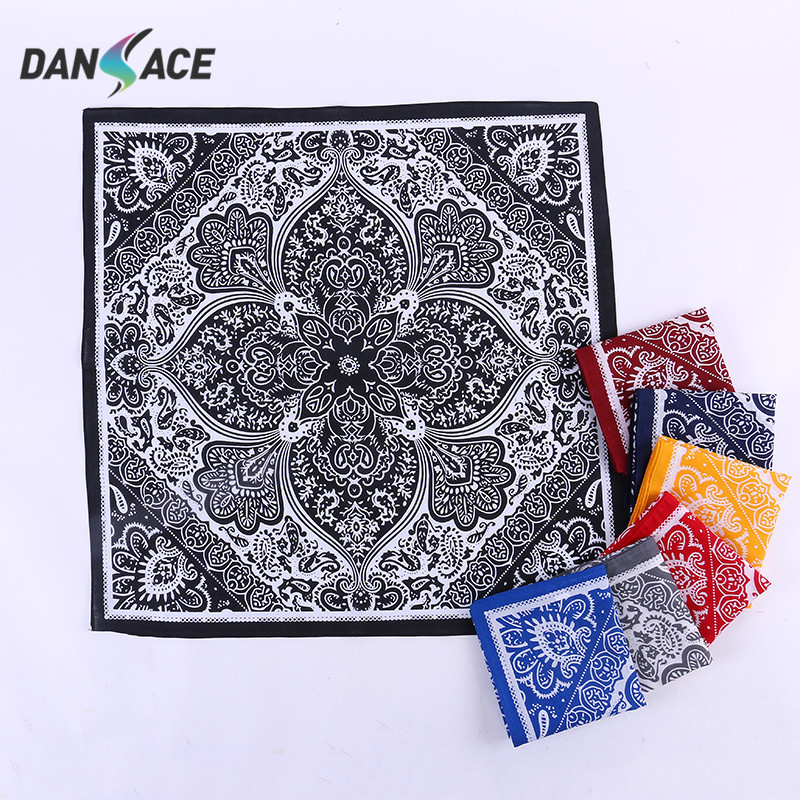 58cm New Pure Cotton Paisley Large Kerchief Cycling Headscarf Outdoor Sports Scarf Ethnic Style Bandana Headband