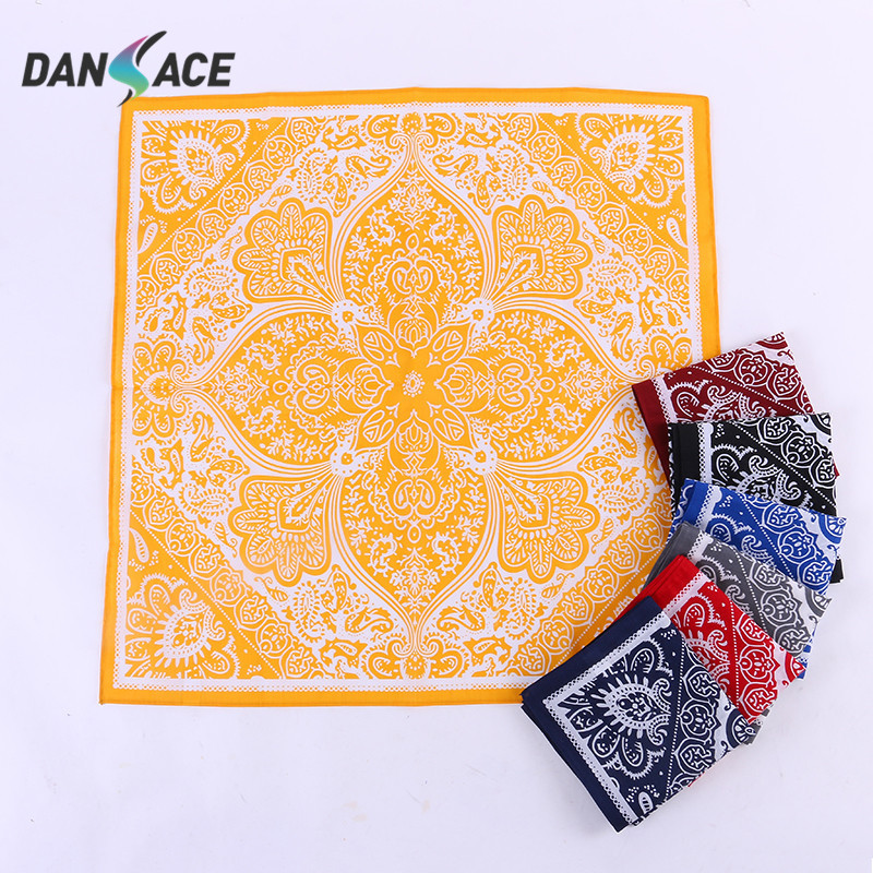 58cm New Pure Cotton Paisley Large Kerchief Cycling Headscarf Outdoor Sports Scarf Ethnic Style Bandana Headband
