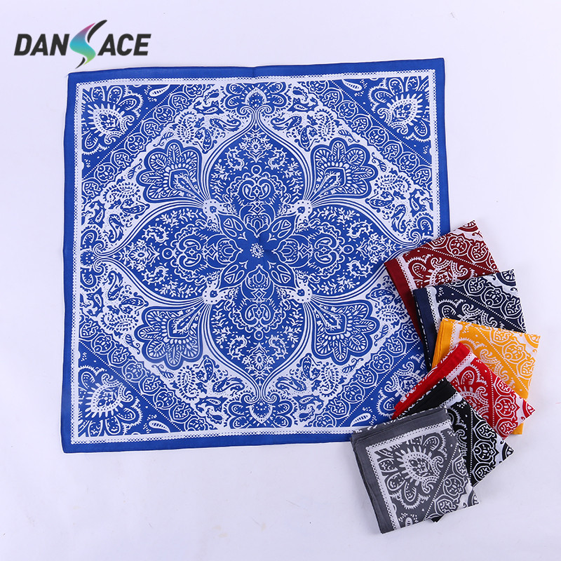 58cm New Pure Cotton Paisley Large Kerchief Cycling Headscarf Outdoor Sports Scarf Ethnic Style Bandana Headband