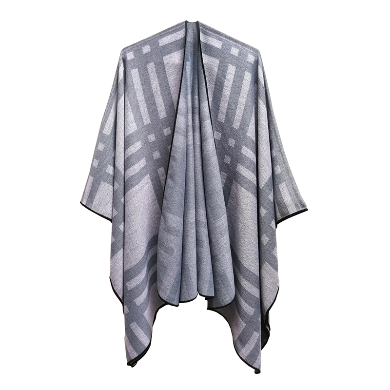All-Matching Striped Plaid Tr Cotton Shawl Office Air Conditioner Split Cloak Foreign Trade Scarf Manufacturer