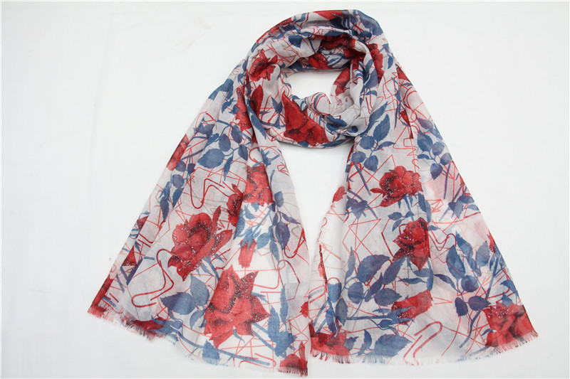 Autumn and Winter Scarf Printing Tr Space Cotton Scarf Hot Sale Foreign Trade Scarf Cotton and Linen