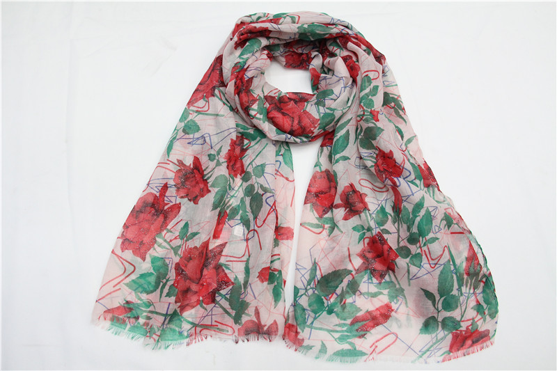 Autumn and Winter Scarf Printing Tr Space Cotton Scarf Hot Sale Foreign Trade Scarf Cotton and Linen