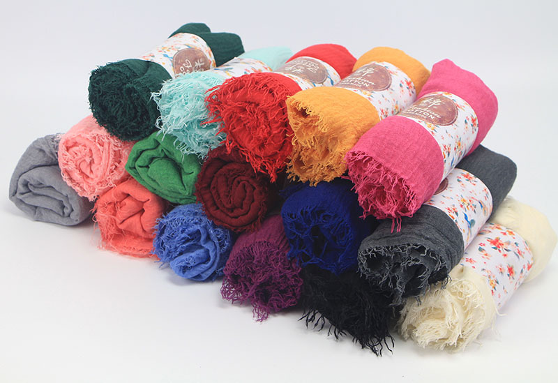 Monochrome cotton and linen scarf New Moustache compression wholesale TR007