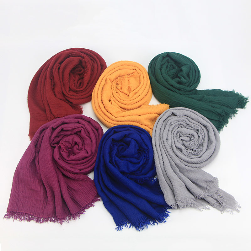 Monochrome cotton and linen scarf New Moustache compression wholesale TR007