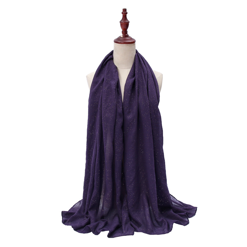New Tr Cotton and Linen Scarf Women&#039;s Ethnic Style Scarf Shawl Gift Stall Hot Sale Monochrome All-Match Scarf Wholesale