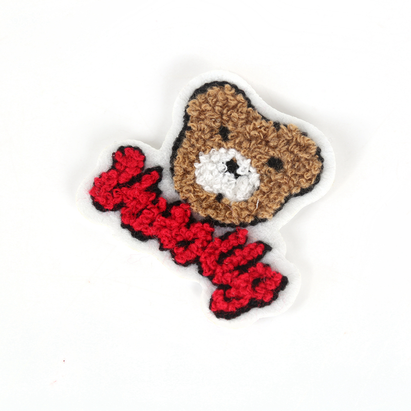 Towel embroidery peaked cap scarf cloth sticker