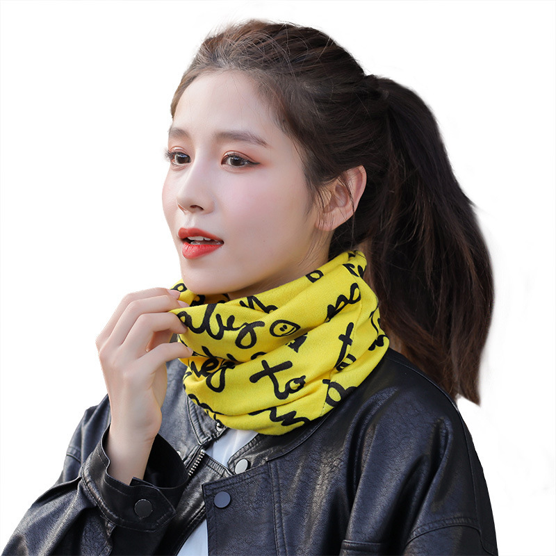 Cold-Proof Warm Scarf Autumn and Winter Knitting Pile Heap Cap Cashmere-like Twisted Hat Multi-Functional Pullover Men&#039;s and Women&#039;s Bandana
