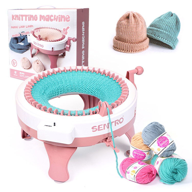 Oversized 48-Pin DIY Flat Knitting Machine Hand-Woven Wool Weaving Machine Girl Scarf Hat Play House Interactive Toy