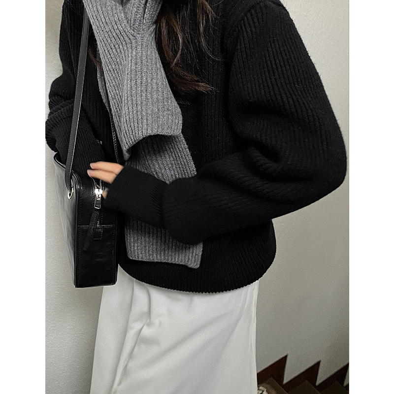 8 Colors Optional Simple Texture Wool Scarf 2021 New Autumn and Winter Korean Warm Scarf 03180 Knitting Scarf