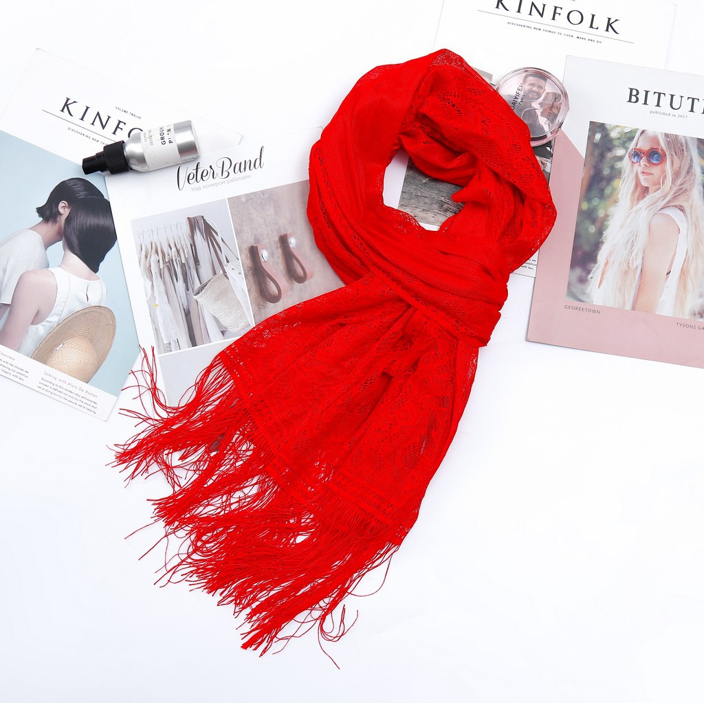 East Muslim Head Wrap Scarf Solid Color Hollow Women&#039;s Scarf Sunscreen Scarf Cross-Border Shawl Scarf Muslim Scarf