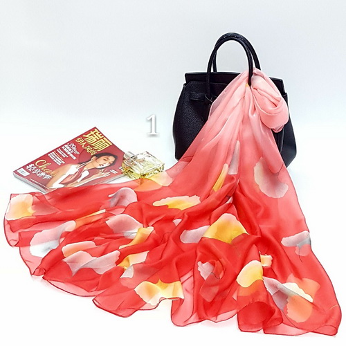 Spot Chiffon printing scarves Gingko Leaf Pattern Scarf Shawl summer women popular accessories manufacturers wholesale