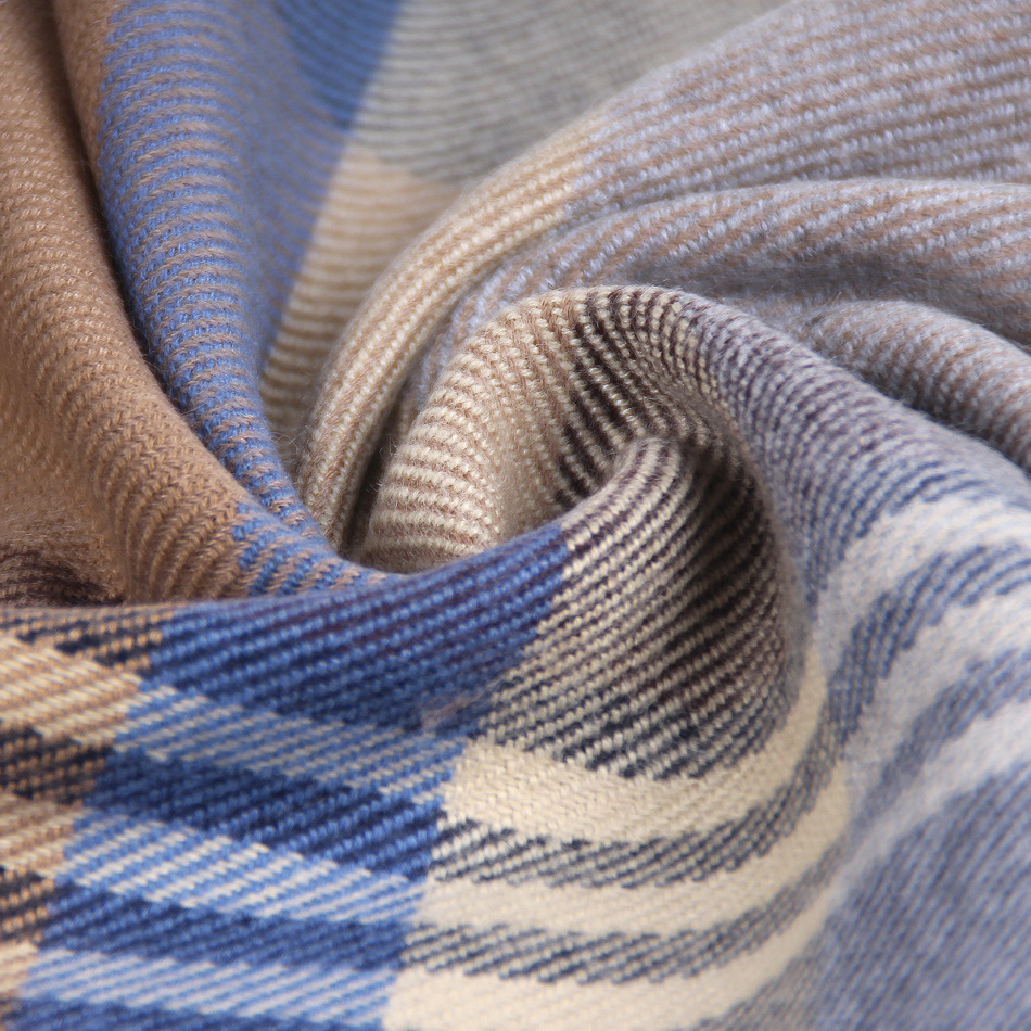 European and American New Cashmere Warm Men Scarf Middle-Aged Elderly Striped Plaid Scarves Gift Factory Direct Sales