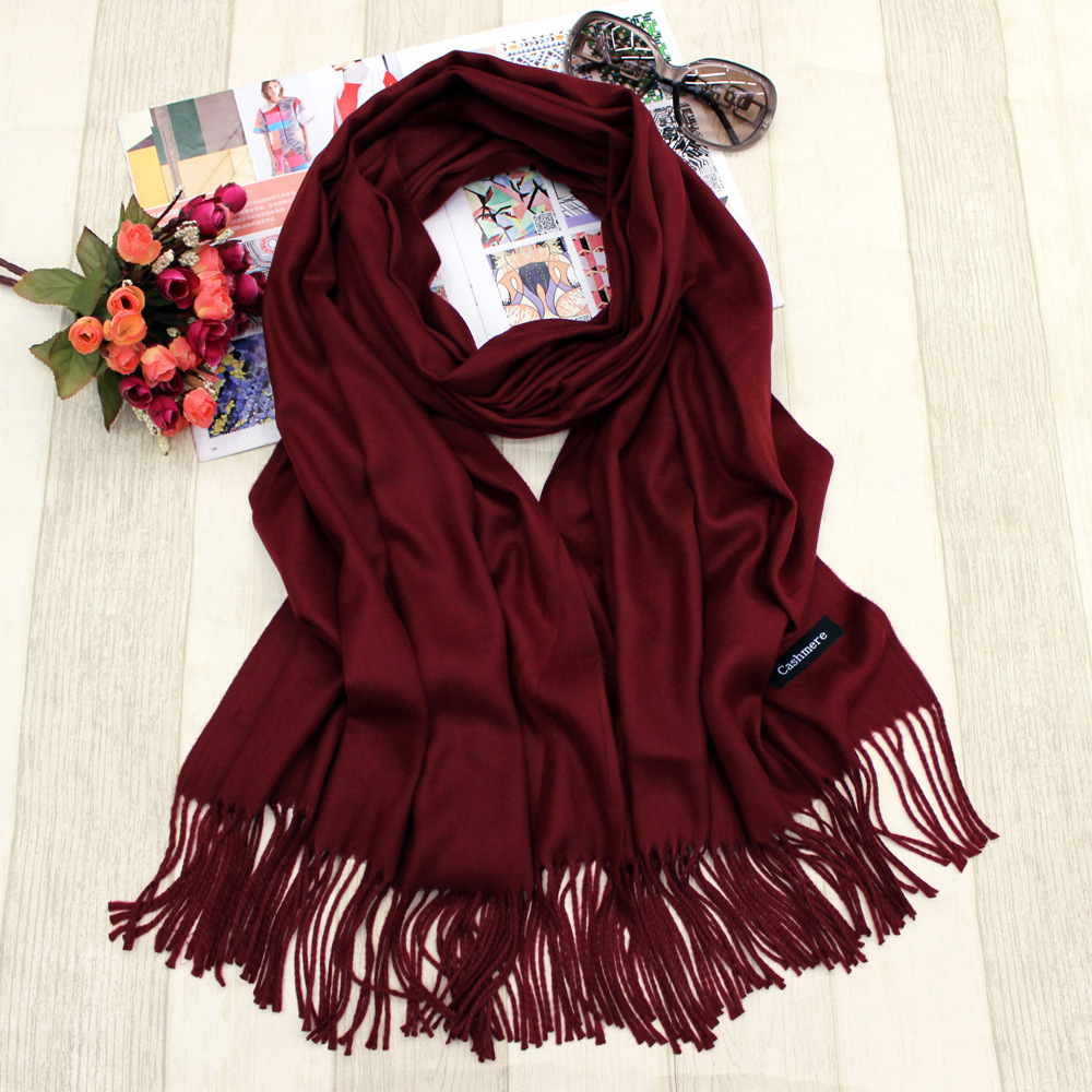 Autumn winter scarf New cashmere scarves participants in air - conditioner scarf classic solid - color cashmere scarves