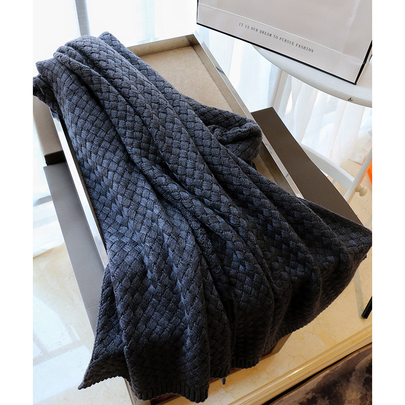 BV  Knitted Scarf for Women Autumn and Winter Thickened Warm Wool Wool Woven Bib Shawl Dual-Use Cashmere Scarves
