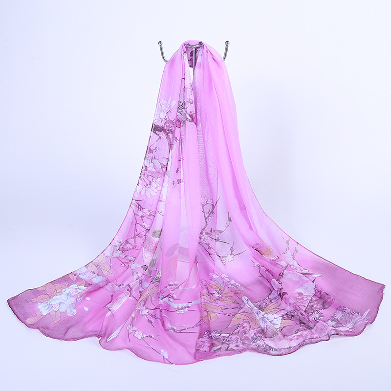 Scarf Women&#039;s Chiffon Scarf Air Conditioning Shawl Scarf Women&#039;s Beach Scarf Scarf Factory Wholesale Chiffon Scarves