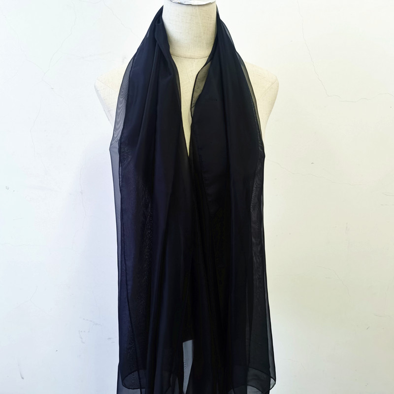 15d Polyester Chiffon Plain Scarf Dyed Woven Thin Talma Beach Towel Deqing Yazhi Factory Foreign Trade Chiffon Scarves