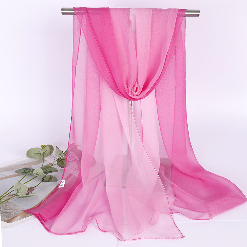 Scarf Georgette Transitional Color Lightweight Gauze Kerchief Body Training Square Dance Dance Scarf Chiffon Scarves