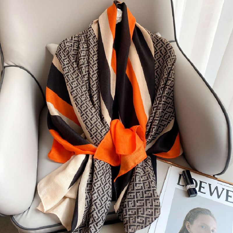  New Cotton and Linen Scarf Women&#039;s Spring and Autumn Scarf Shawl Warm Fashion Scarf Foreign Trade Cotton Linen Scarves