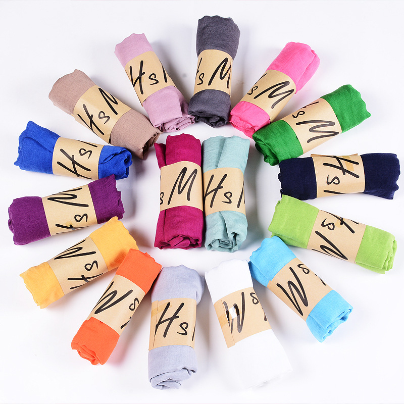 Color Cotton and Linen Scarf Beach Silk Scarf Shawl Hot Sale Warm Scarf Stall Supply Wholesale Cotton Linen Scarves