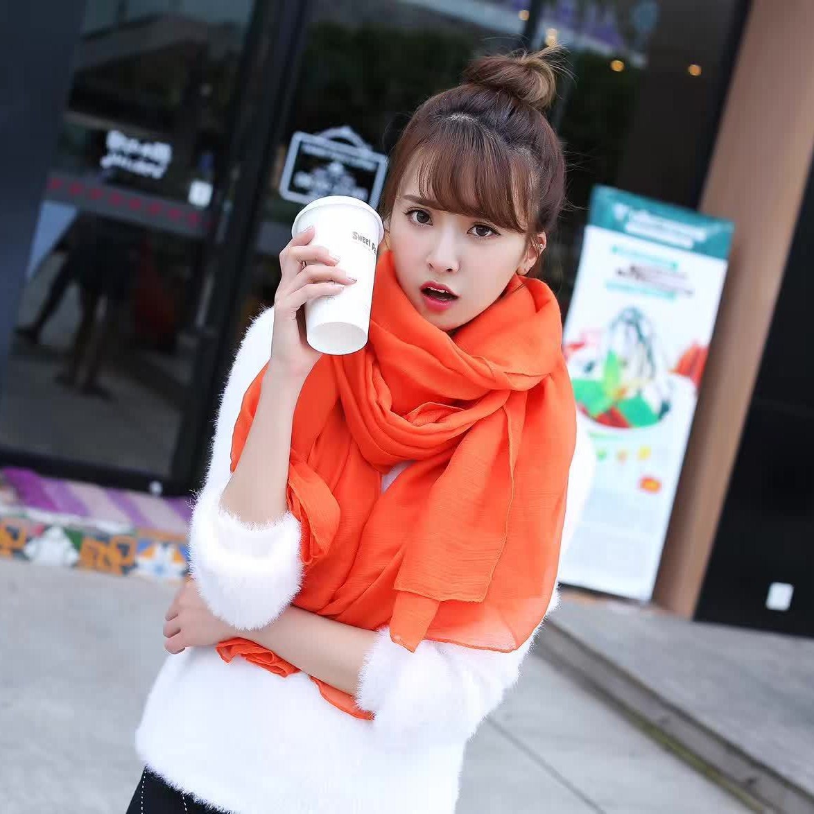 Cotton Linen Scarves Scarf Versatile Stylish Beach Silk Scarf Foreign Trade Original Single Shawl Hot Product