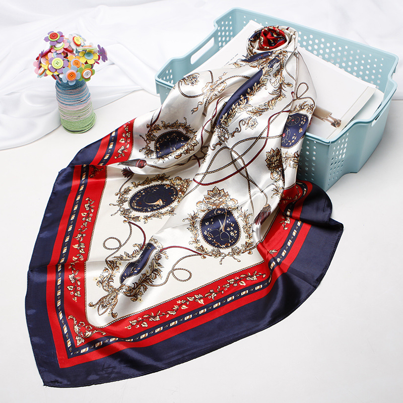  Silk Scarf Cashew Nut Printed Small Square Scarf Gift Making European and American Scarf Shawl Wholesale Silk Scarves