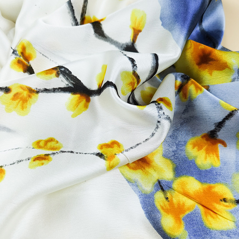 Outdoor Thin Silk Sun-Proof and Breathable Gift Scarf Travel Sunshade Beach Towel Spring and Autumn Printing Scarves