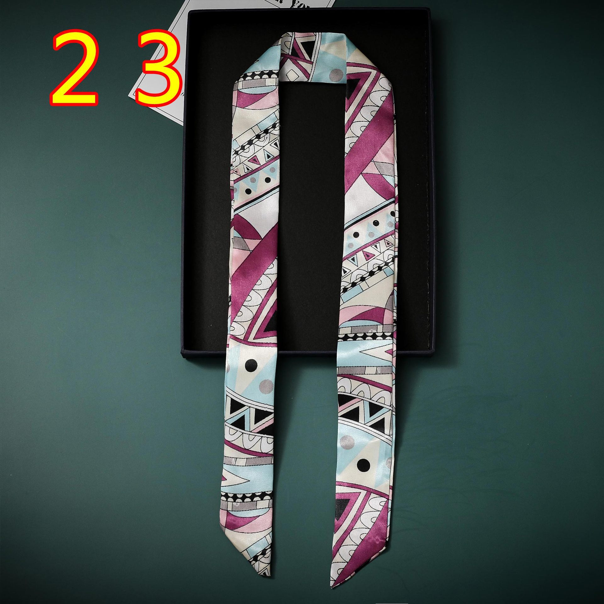 European and American Tie Bag Small Silk Scarf Small Ribbon Hair Band Women&#039;s Silk Scarf Tie Hair Ribbon Scarves