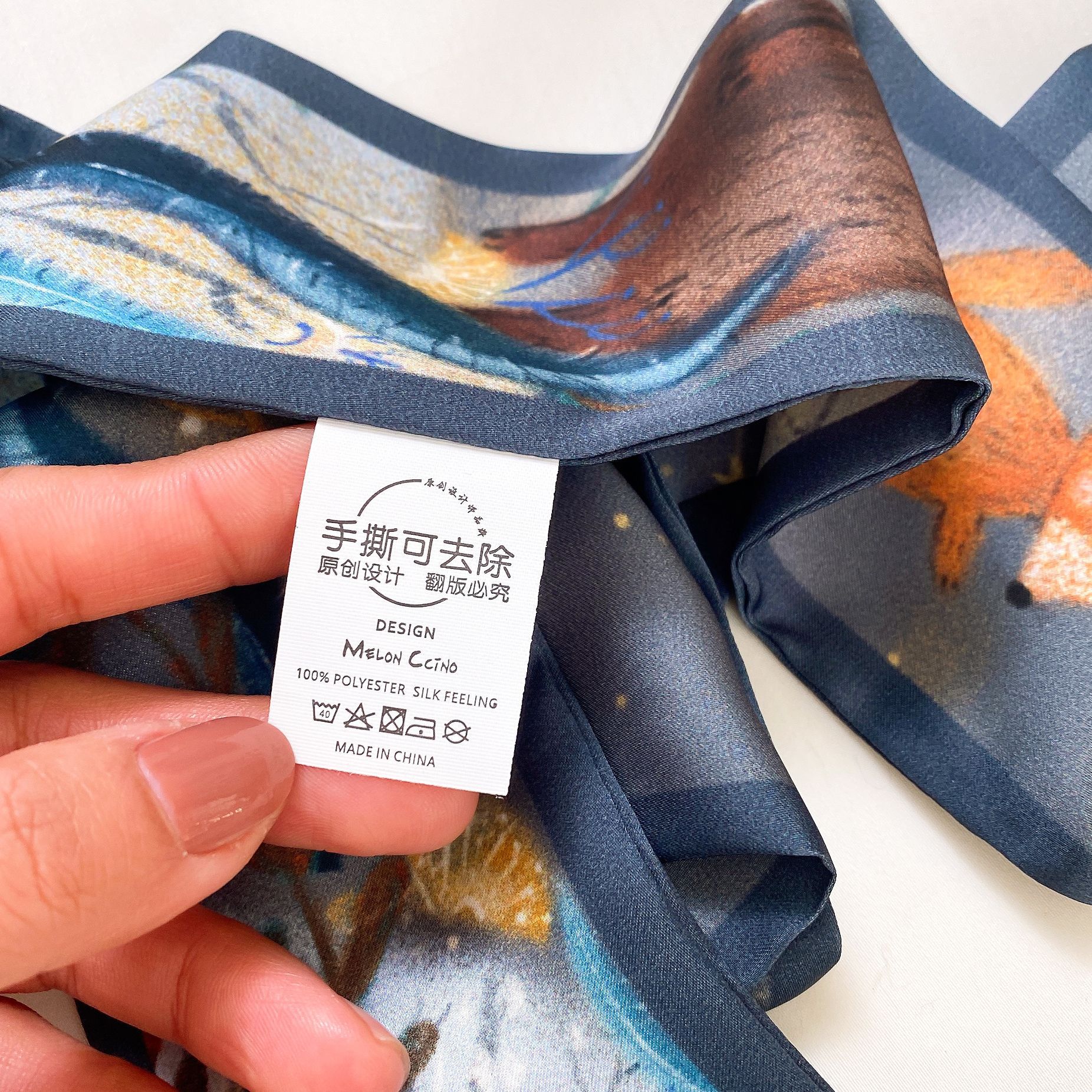 Small Silk Scarf Female Hair Band Korean Style Simple Thin Narrow Long Ribbon Spring and Ribbon Scarves