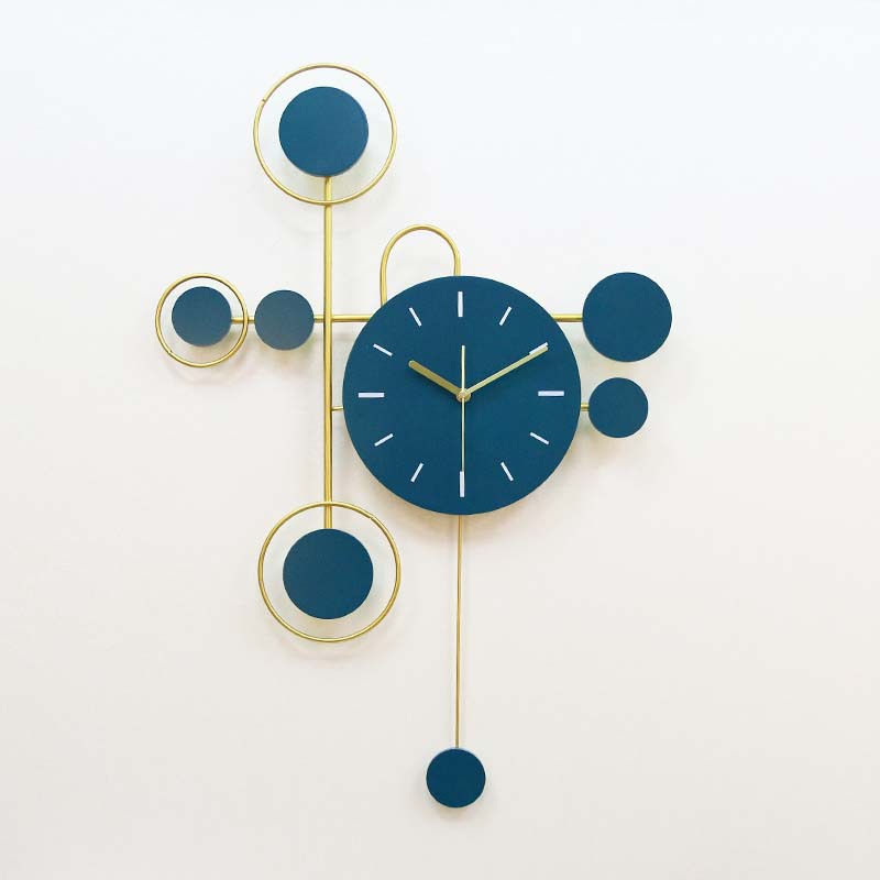 One Red Nordic Wall Clock Living Room Modern Decorative Clock Creative Majestic Bedroom Fashion Pocket Watch Mute Personality Clock