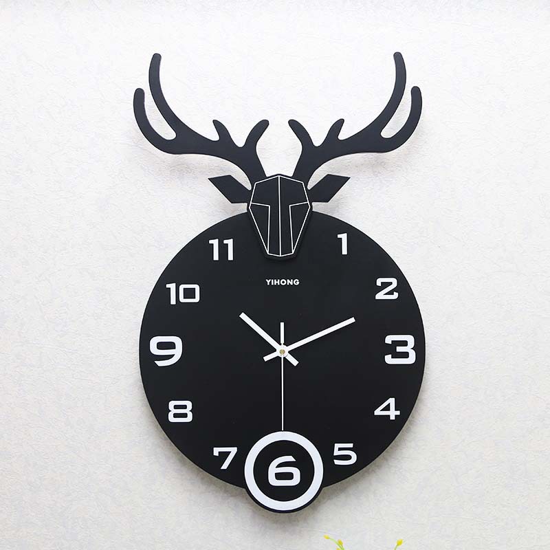 Yihong Fashion Quartz Clock Wall Clock Living Room Creative Modern and Simple Pocket Watch European Silent Bedroom Clock Decoration