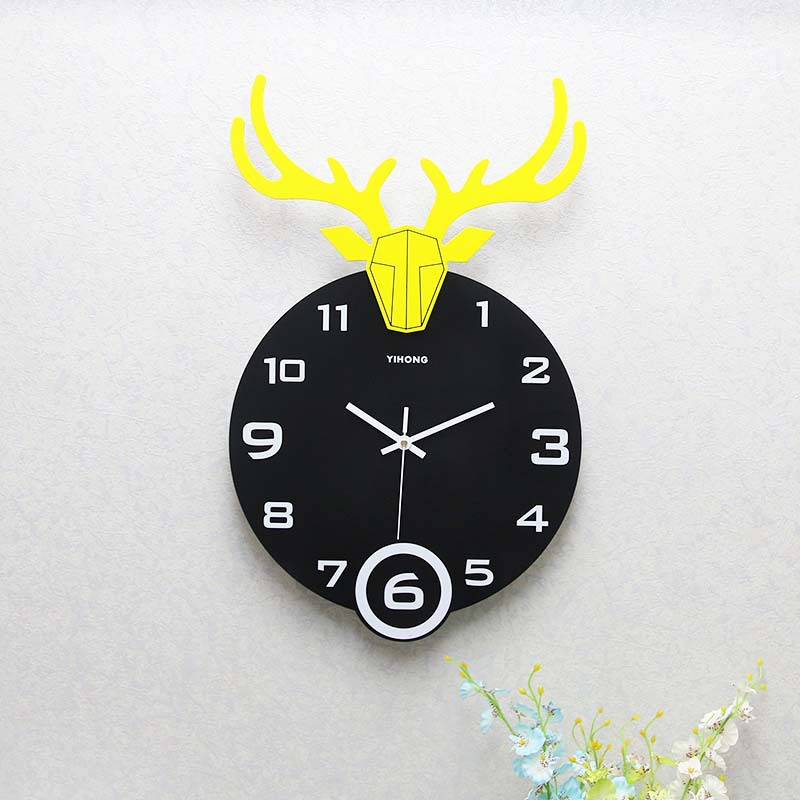 Yihong Fashion Quartz Clock Wall Clock Living Room Creative Modern and Simple Pocket Watch European Silent Bedroom Clock Decoration